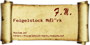 Feigelstock Márk névjegykártya