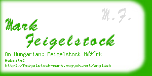 mark feigelstock business card